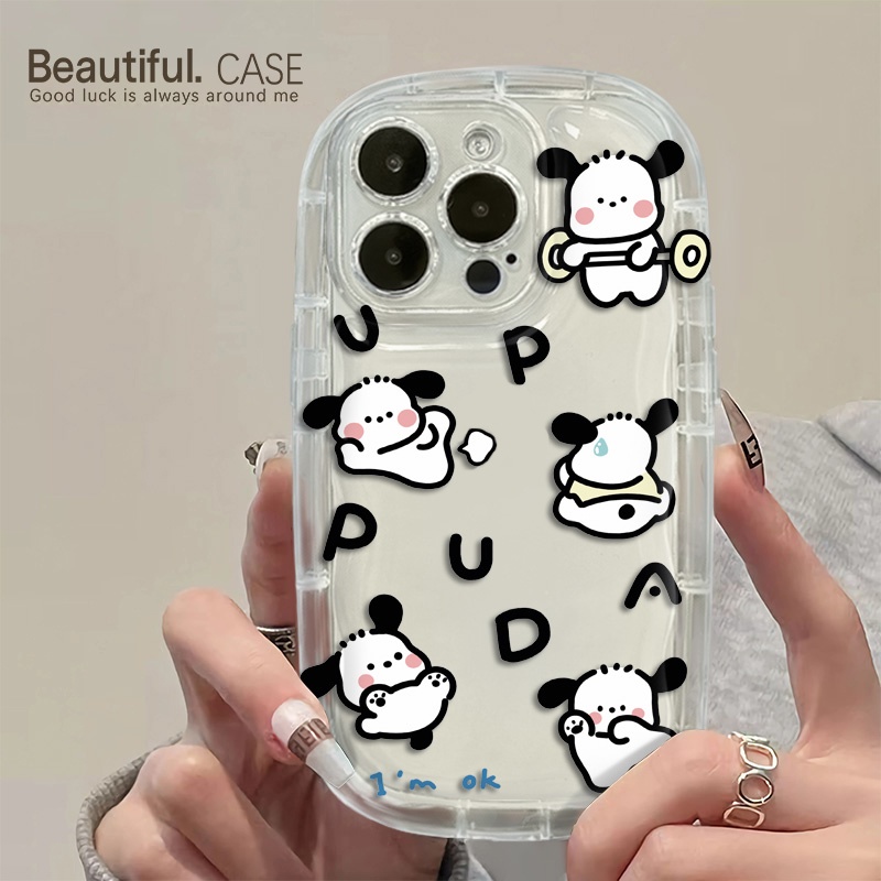 Ốp Điện Thoại Silicone Mềm Trong Suốt Chống Sốc In Hình Chú Cún Cho IPhone 14 13 12 11 Pro Max XS X XR 8 + 7 Plus
