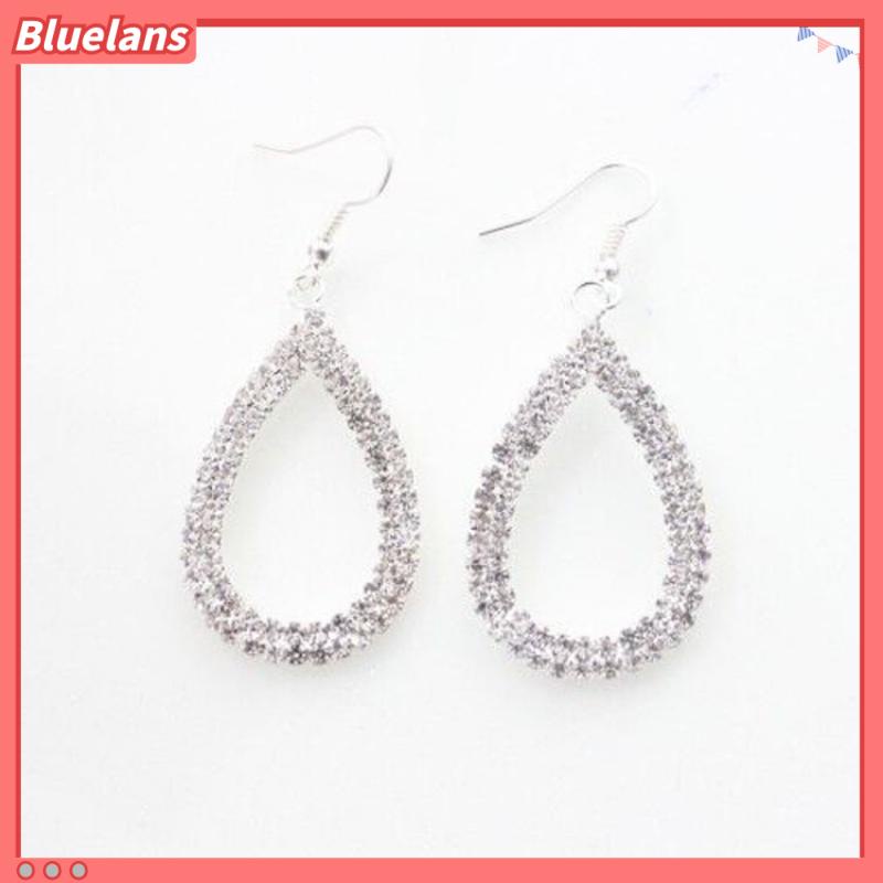 Bông Tai Hai Hàng Đính Kim Cương Toàn Diện Thời Trang