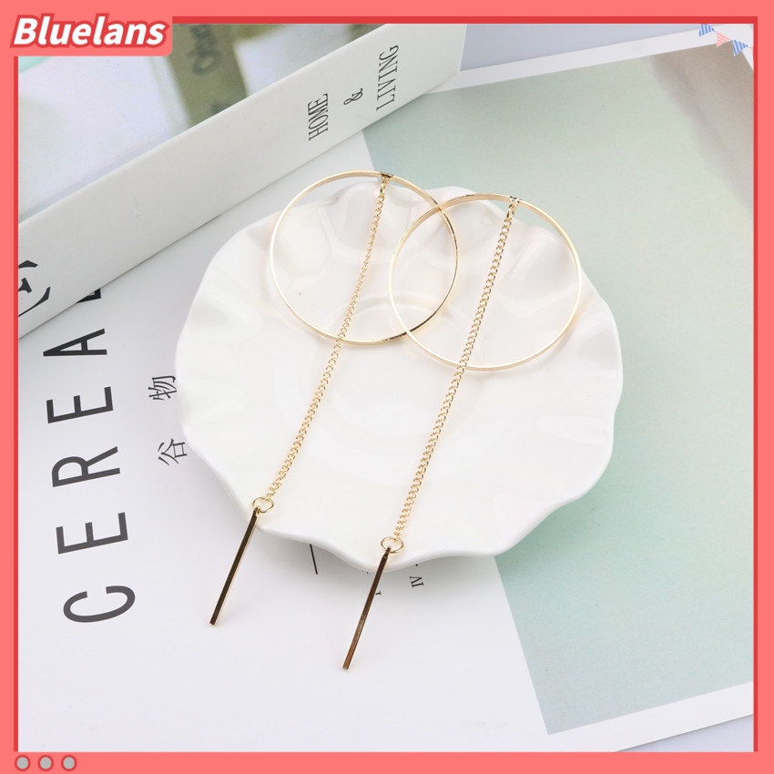 Khuyên Tai Kim Loại Dạng Hạt Hình Tròn Lớn Đơn Giản Cá Tính [BLS] [BLS]