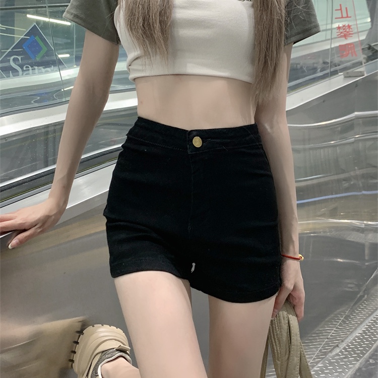 Quần Short Denim Lưng Cao Dáng Chữ A Thời Trang Mùa Hè Quyến Rũ Cho Nữ