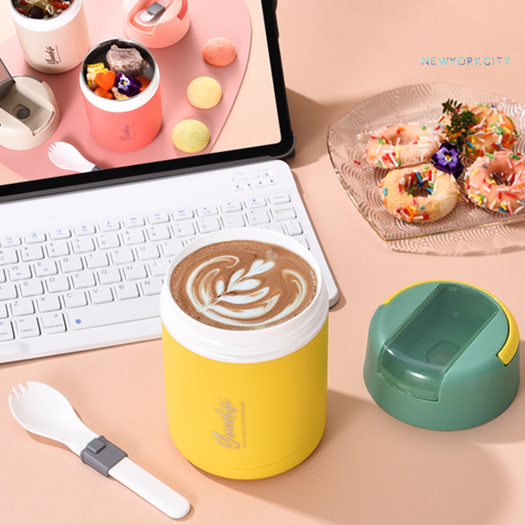 Cốc Súp Bằng Thép Không Gỉ CY-580ml Có Thể Tháo Rời Dễ Dàng Mang Theo Chống Rỉ Sét