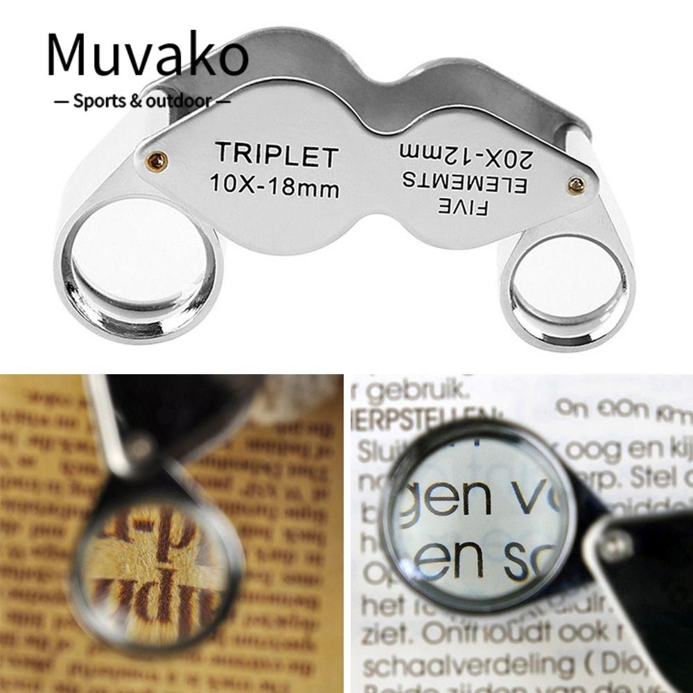 MUVAKO Kính Lúp Phóng Đại Đồ Trang Sức Bằng Thủy Tinh Có Thể Gấp Gọn