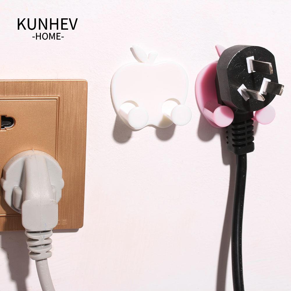 KUNHEV Giá Đỡ Phích Cắm Điện Màu Sắc Ngẫu Nhiên Tiện Dụng Cho Văn Phòng