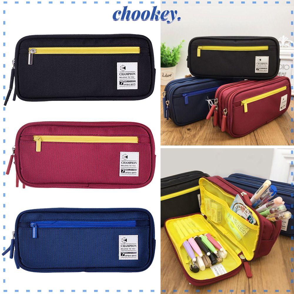 CHOOKEY Túi Đựng Bút Chì Sức Chứa Lớn Họa Tiết Dễ Thương Cho Học Sinh