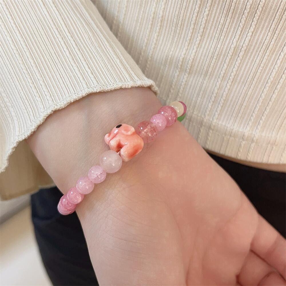 Vòng Tay Chuỗi Hạt Đá Mắt Mèo Phong Cách Hàn Quốc Thời Trang Mùa Hè 26EDIE