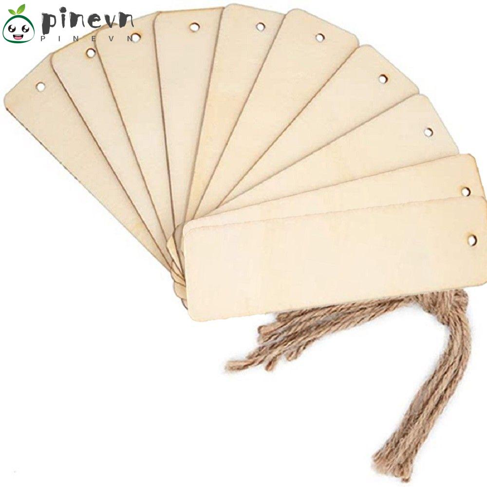 Set 10 Thẻ Ghi Chú Bằng Gỗ Chưa Hoàn Thiện Trang Trí Nhà Cửa / Văn Phòng