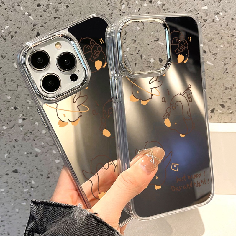 Ốp Lưng TráNg Gương HìNh Chim CáNh CụT Cho IPhone 11 12 13 14 12Pro 13Pro 14Pro Pro Max XR X XS Max