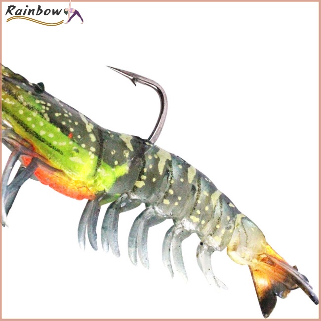 Set 3 Mồi Câu Cá Giả Hình Tôm Dạ Quang Mềm Mại Dành Cho Nam Giới