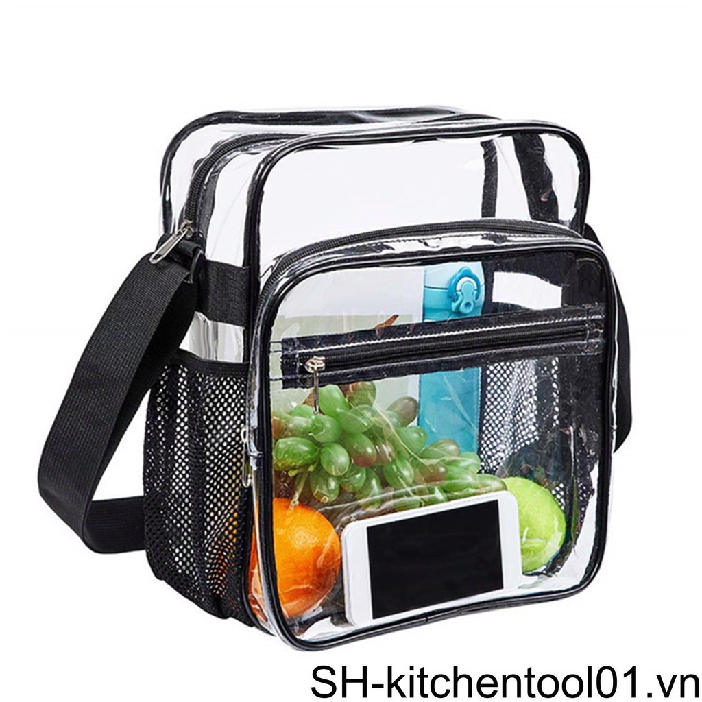 Túi Đeo Chéo Trong Suốt Đựng CD Có Thể Điều Chỉnh Kích Cỡ Tiện Dụng Cho Nam Và Nữ