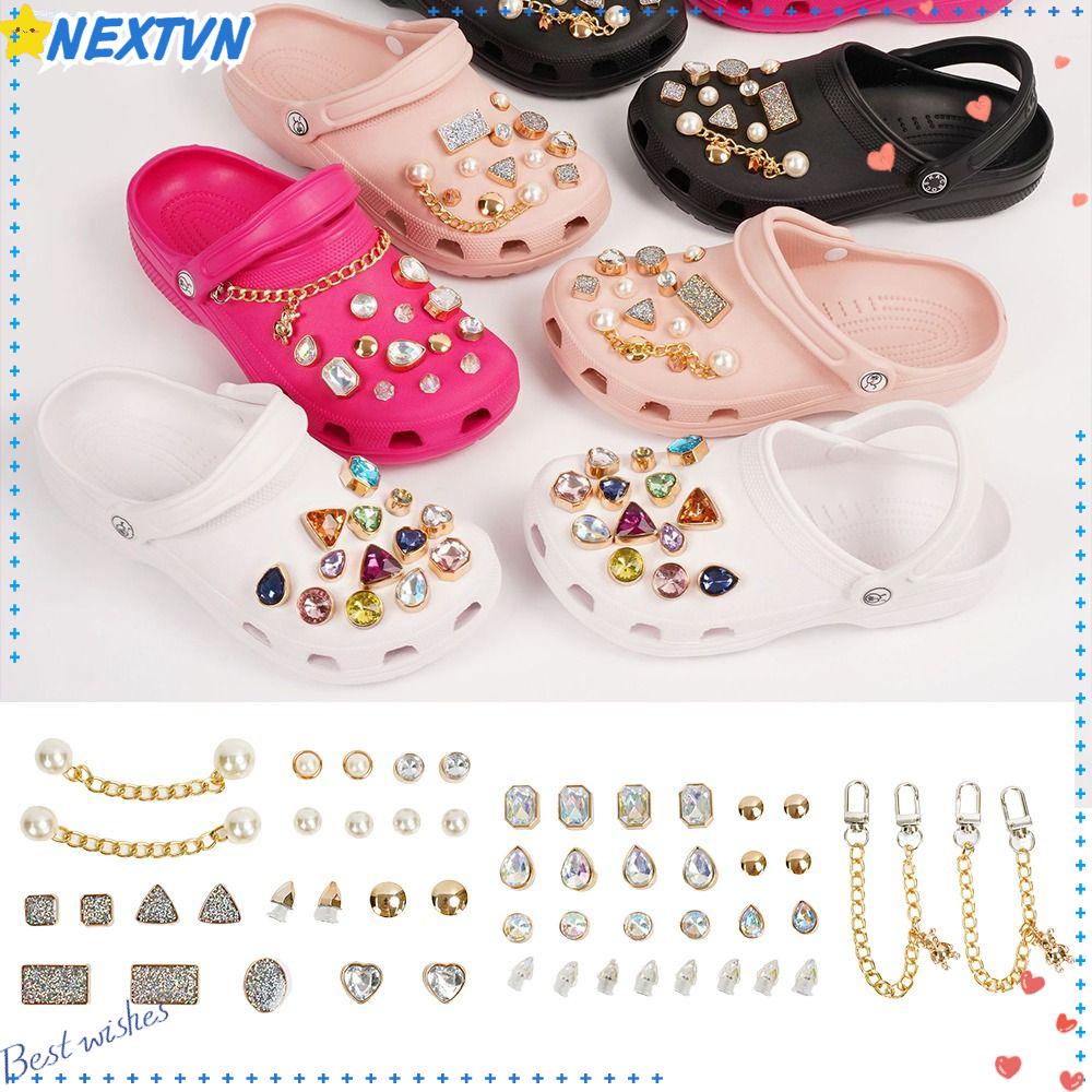 Phụ Kiện Kẹp Giày Đục Lỗ Sáng Bóng Cho Nữ|Khóa Cài Quyến Rũ Thời Trang