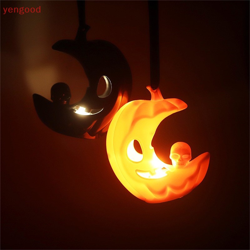 (YGD) Đèn LED Hình Đầu Lâu / Bí Ngô Nhiều Màu Trang Trí Lễ Hội Halloween