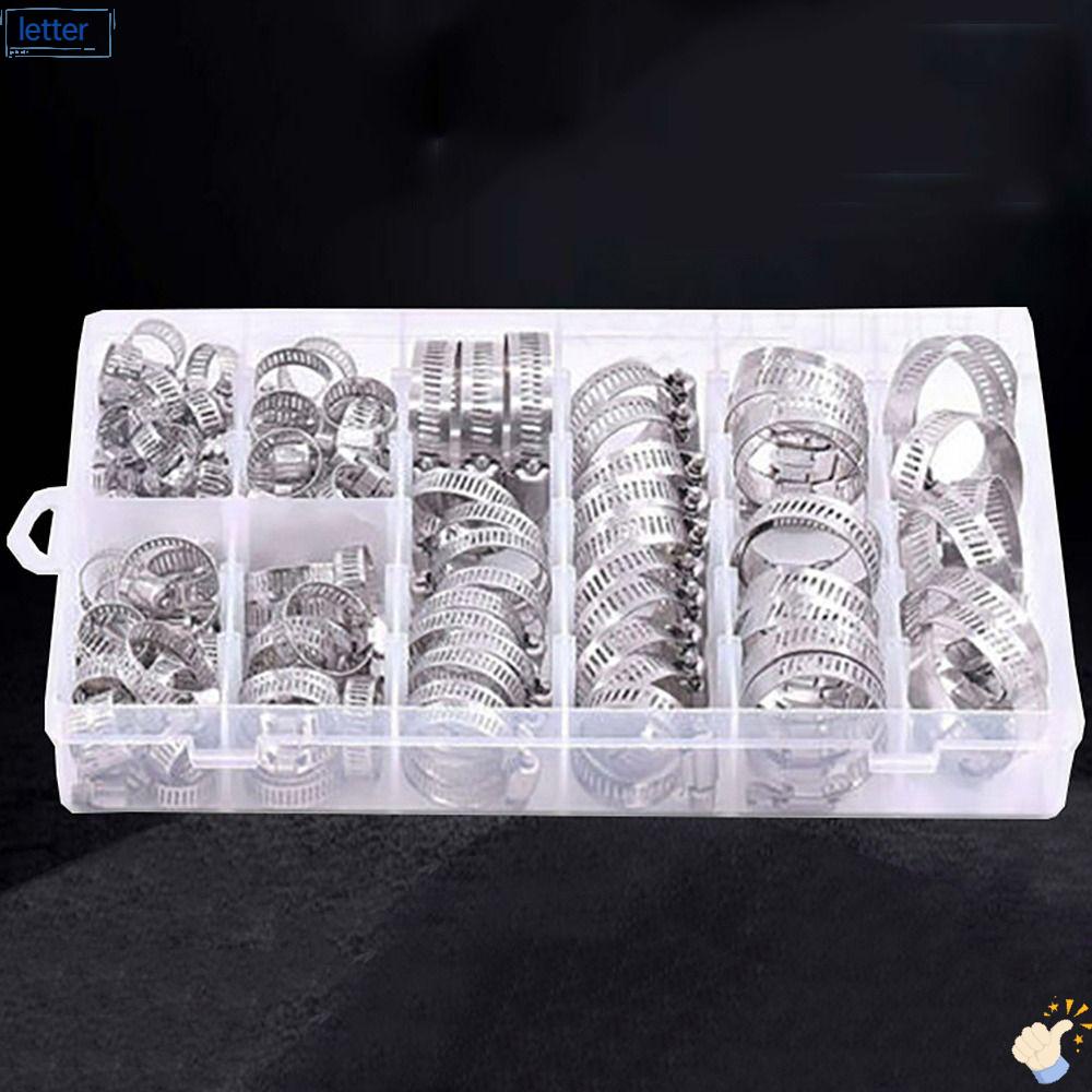 LET Set 100 Kẹp Ống Bằng Thép Không Gỉ 304 Có Thể Điều Chỉnh Tiện Dụng