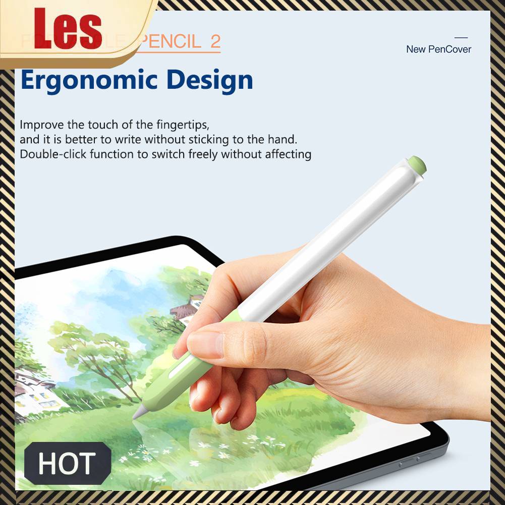 Vỏ Bảo Vệ Bằng Silicon Chống Trượt Cho Bút Cảm Ứng iPad Appie Pencil 2