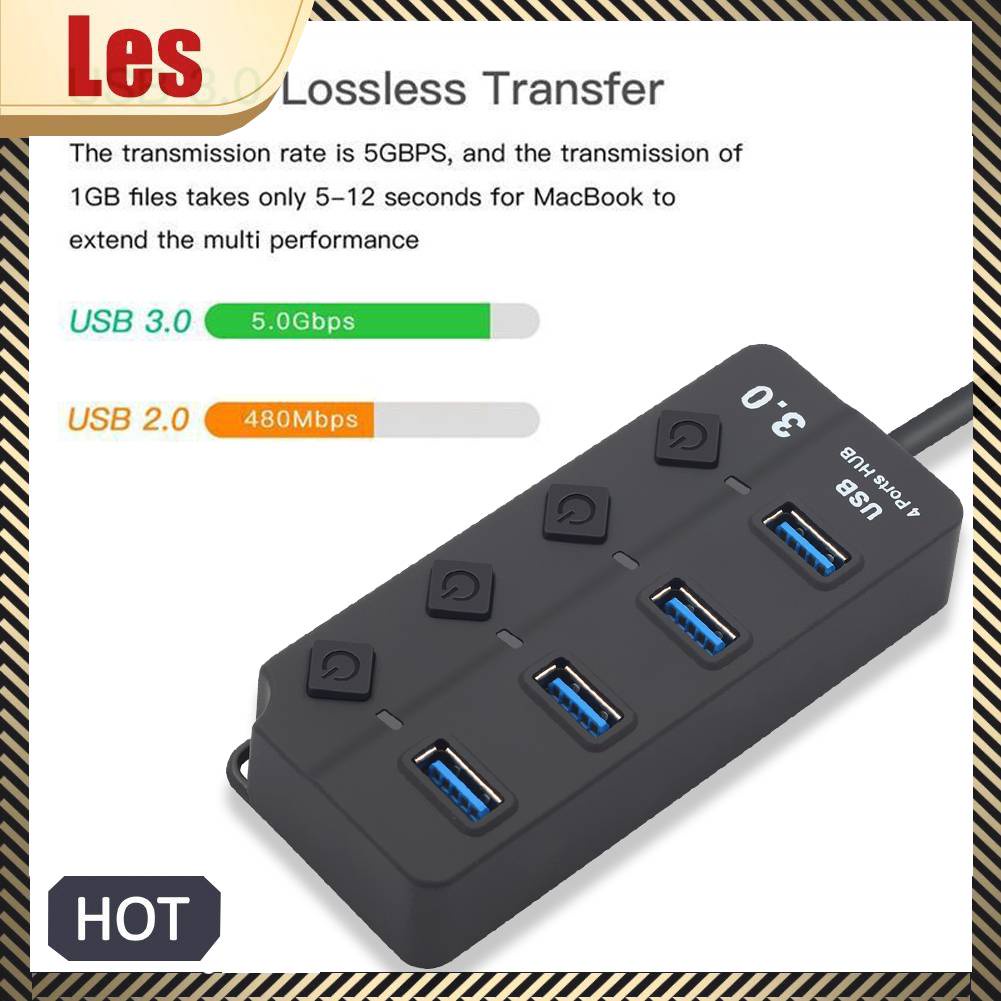 Bộ Chia Cổng USB 3.0 Kèm Công Tắc Nguồn Cho Máy Tính