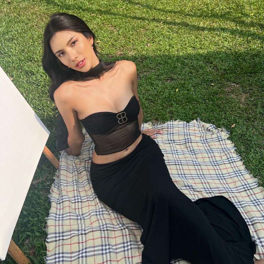 Kliou Áo Hai Dây Phối Khóa Kim Loại Thời Trang Mới 2023 Cho Nữ