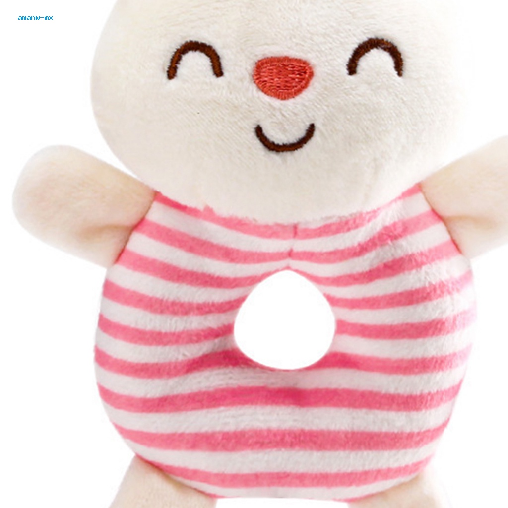 Bộ Đồ Chơi Lục Lạc Cầm Tay Hình Động Vật Nhồi Bông Mềm Mại Kích Thước 14cm Cho Bé