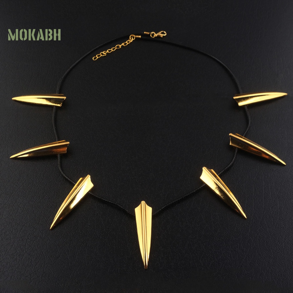 [Mok Abh] Vòng Cổ Dây Bện Mặt Hình Học Mạ Điện Có Thể Điều Chỉnh Phong Cách Punk Cho Nam