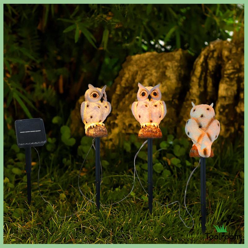 Đèn Ngủ Hình Chim Cú Sử Dụng Năng Lượng Mặt Trời Kèm Cọc Chặn