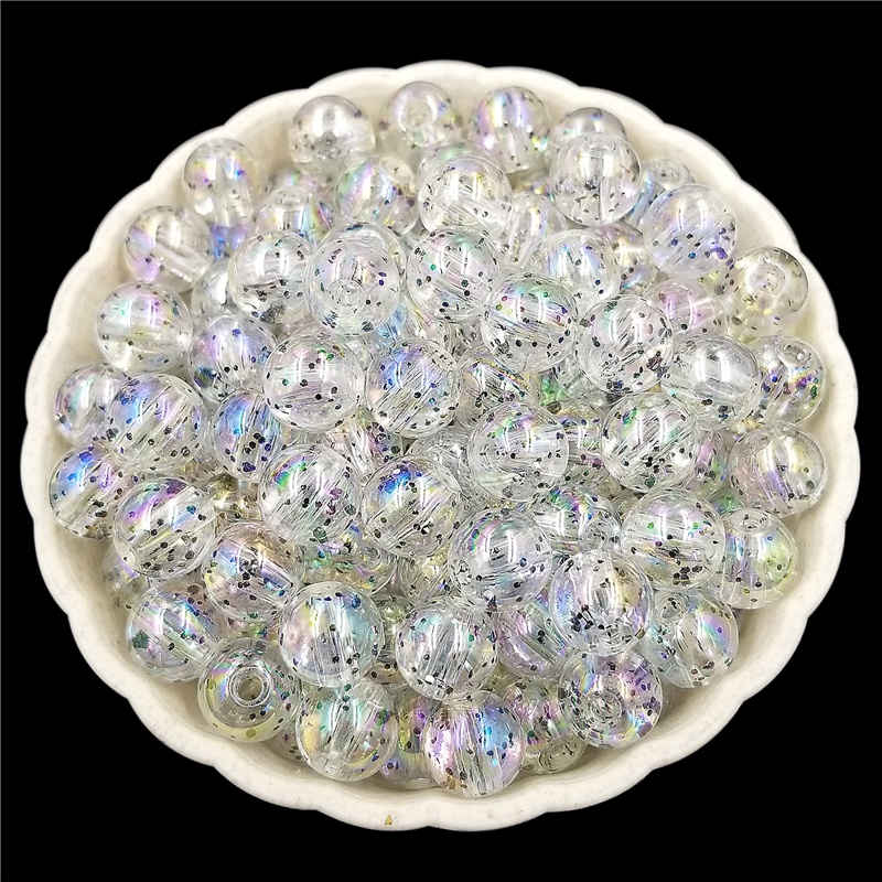 Bộ 20 Hạt Xâu Chuỗi Bằng Acrylic 8mm Hình Ngôi Sao