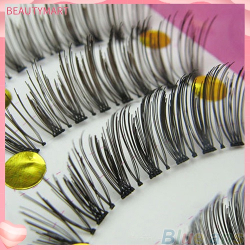 Set 10 Cặp Lông Mi Giả Dày Và Dài Màu Đen Tự Nhiên