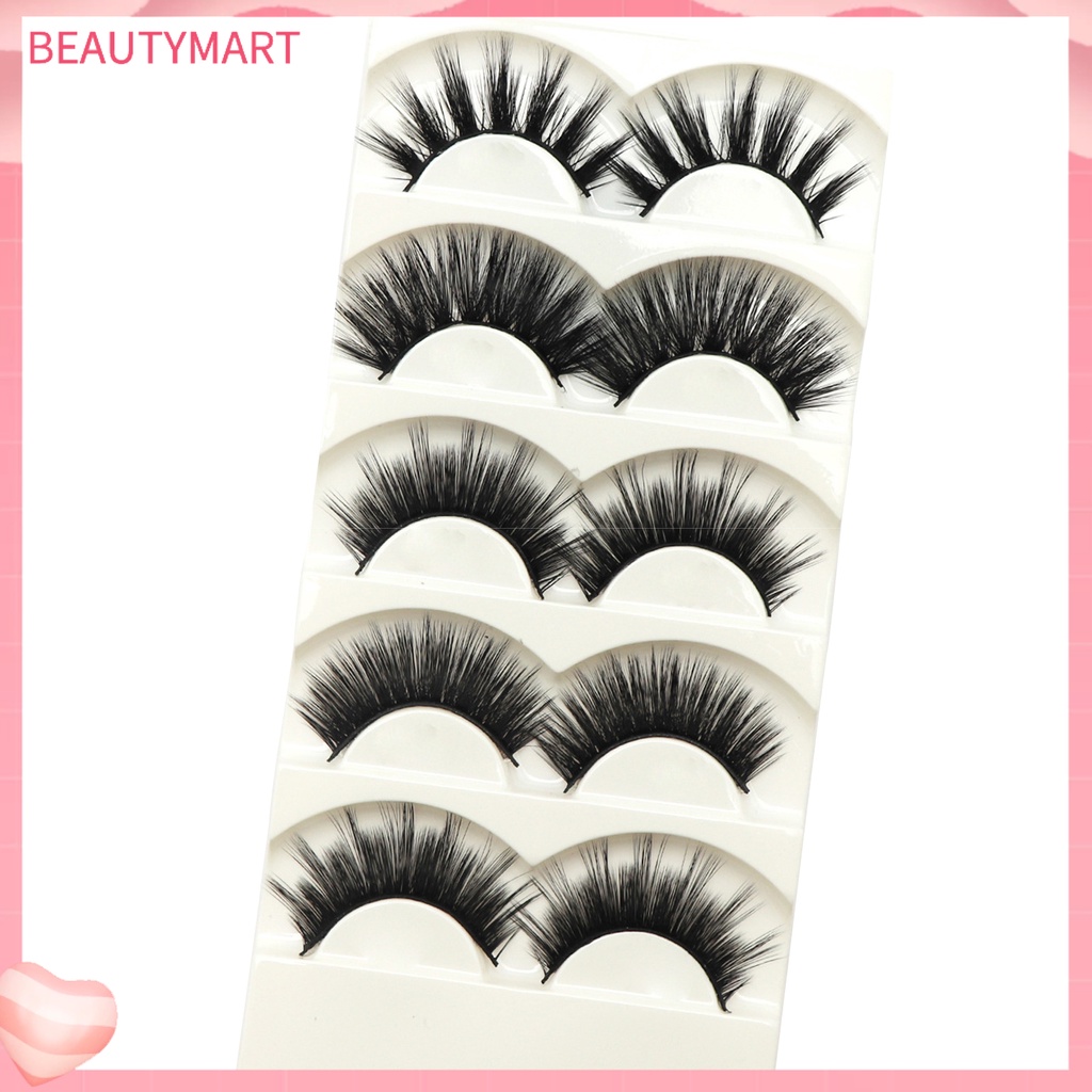 Bộ 5 Cặp Lông Mi Giả 807 / M14 / C3 / DC012 / W10 Có Thể Tái Sử Dụng