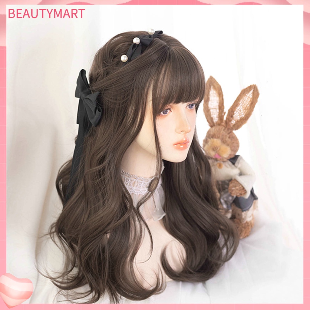 1 Bộ Tóc Giả Dài Xoăn Mượt Mà Không Vón Cục Che Phủ Toàn Diện Dành Cho Nữ