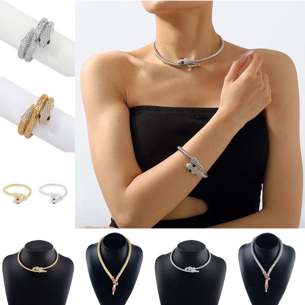 Vòng cổ Hợp Kim Mặt Hình Rắn Phong Cách Hip Hop Đường Phố Hàn Quốc