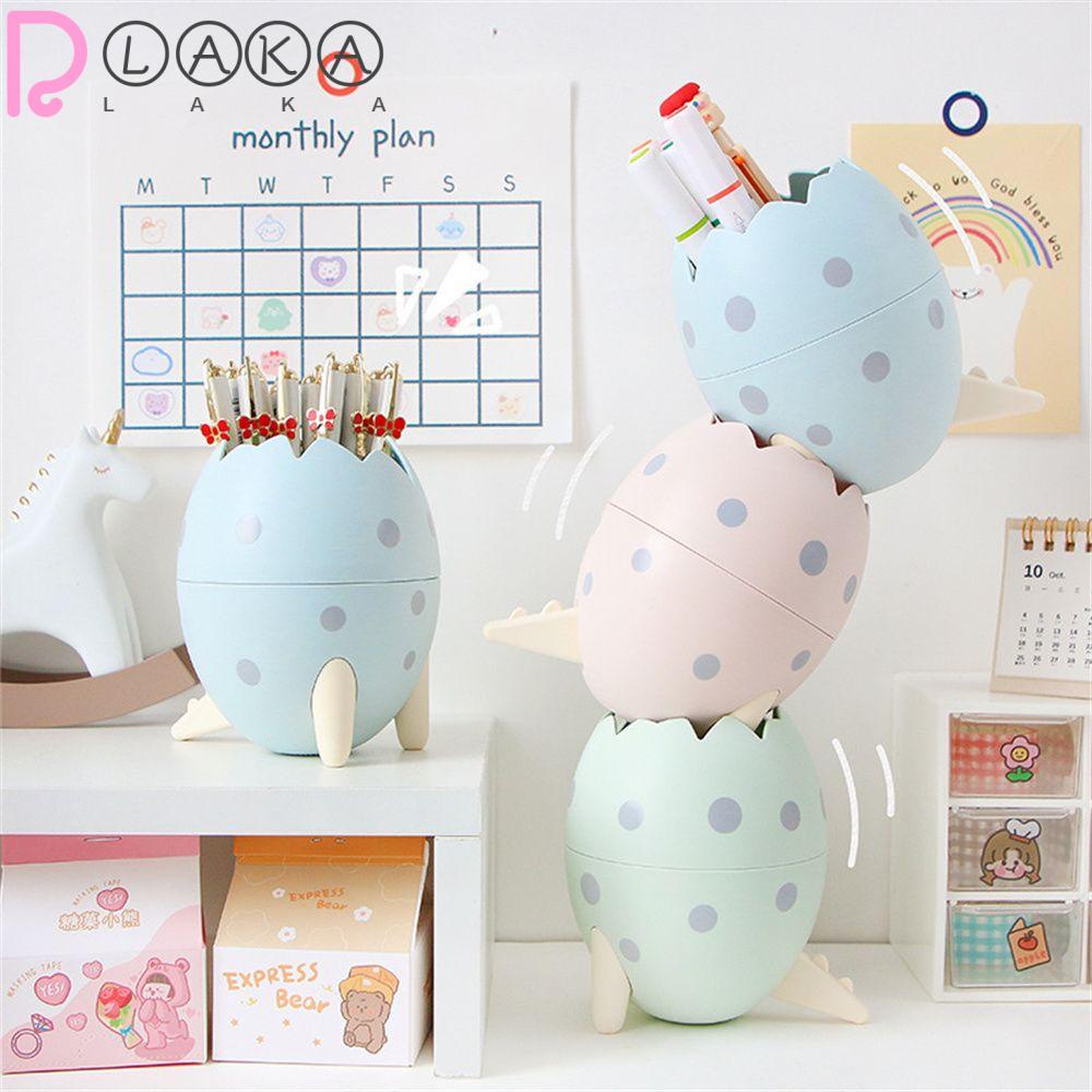 LAKAMIER Giá Đỡ Bút Bằng Nhựa Hình Trứng Khủng Long Độc Đáo Trang Trí Bàn Làm