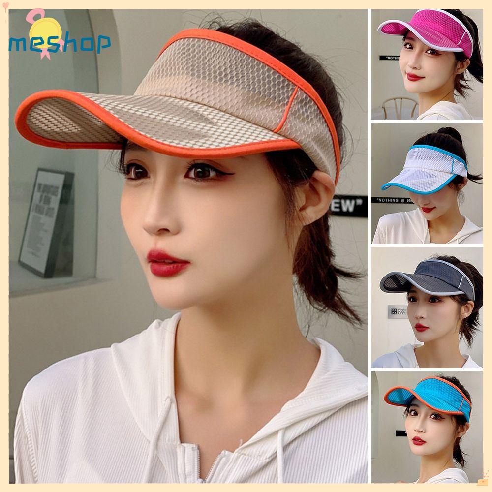 ME Mũ Rộng Vành Hở Chóp Phối Lưới Thoáng Khí Thời Trang Mùa Hè