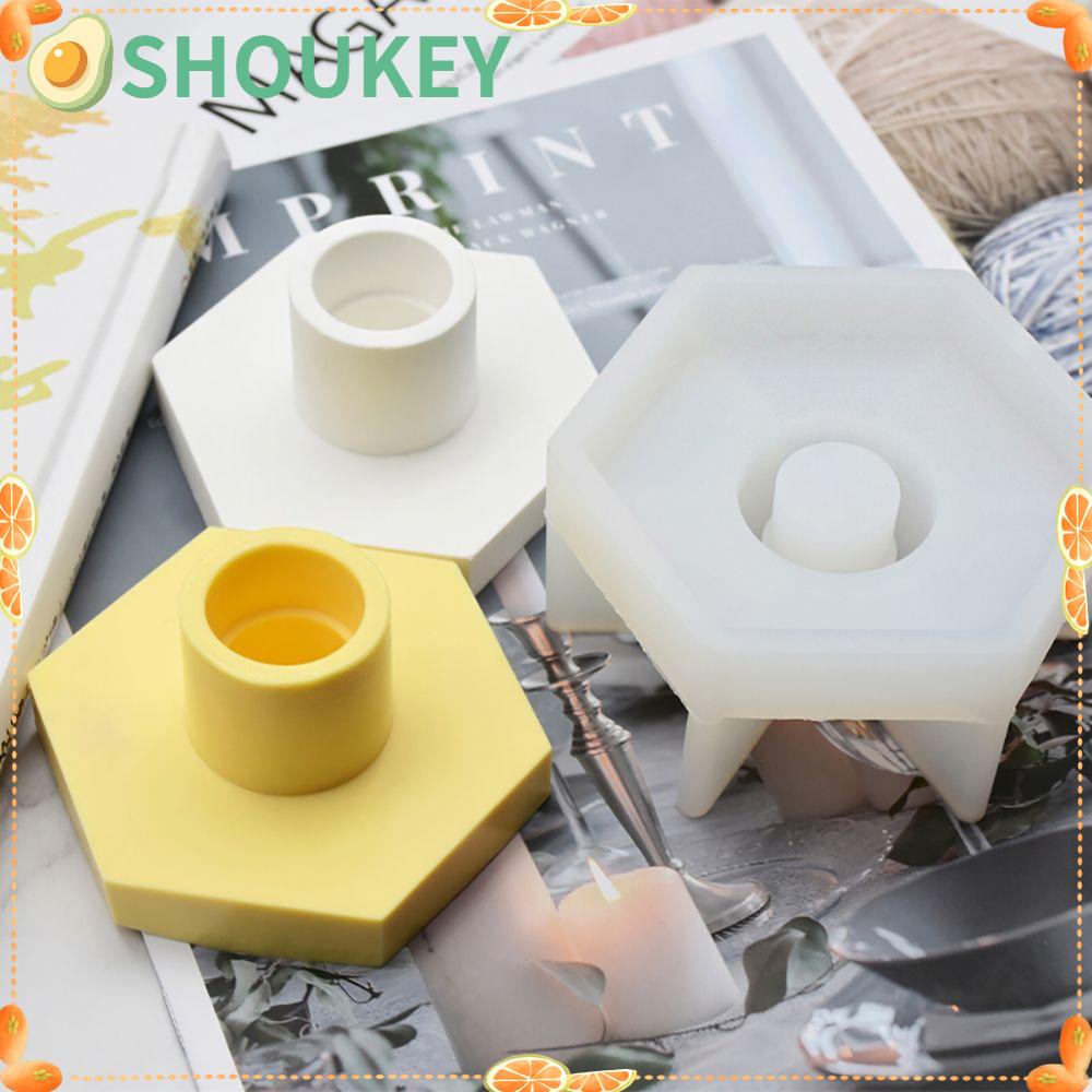 SHOUKEY Khuôn Silicone Làm Chân Nến Hình Lục Giác
