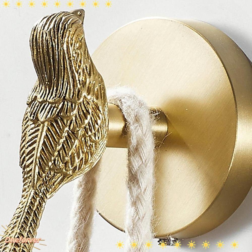 Móc Treo Khăn Gắn Tường Bằng Đồng Thau Mạ Vàng Hình Chú Chim