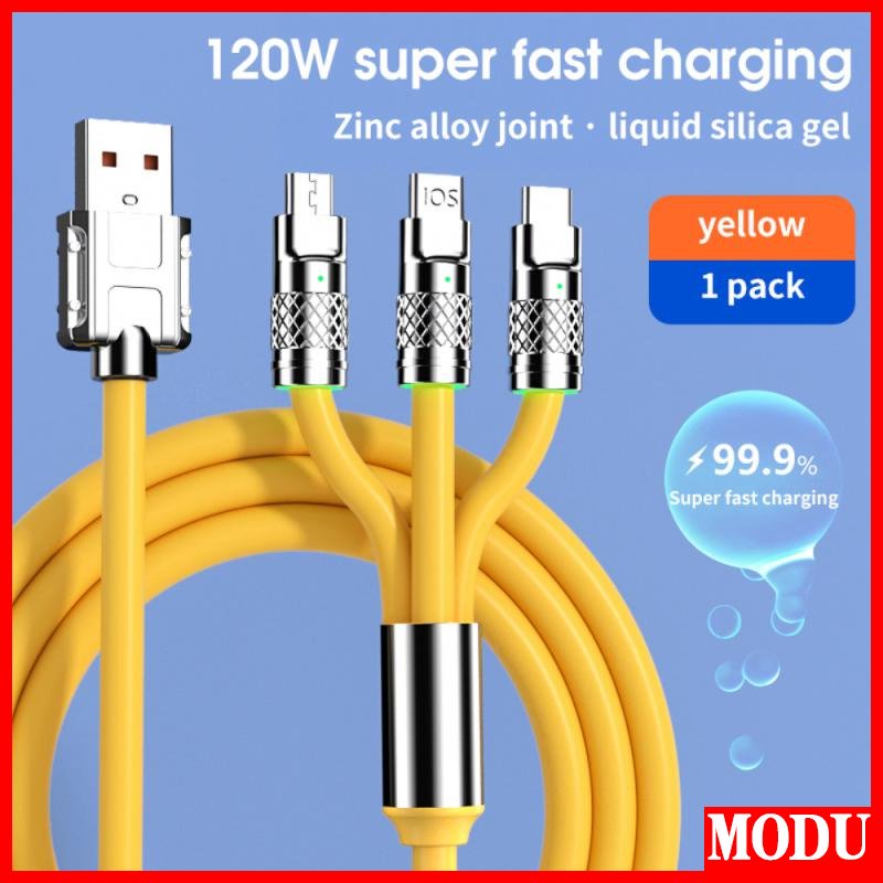 Cáp SạC Nhanh LoạI C 3 Trong 1 20W 6A BằNg Silicone