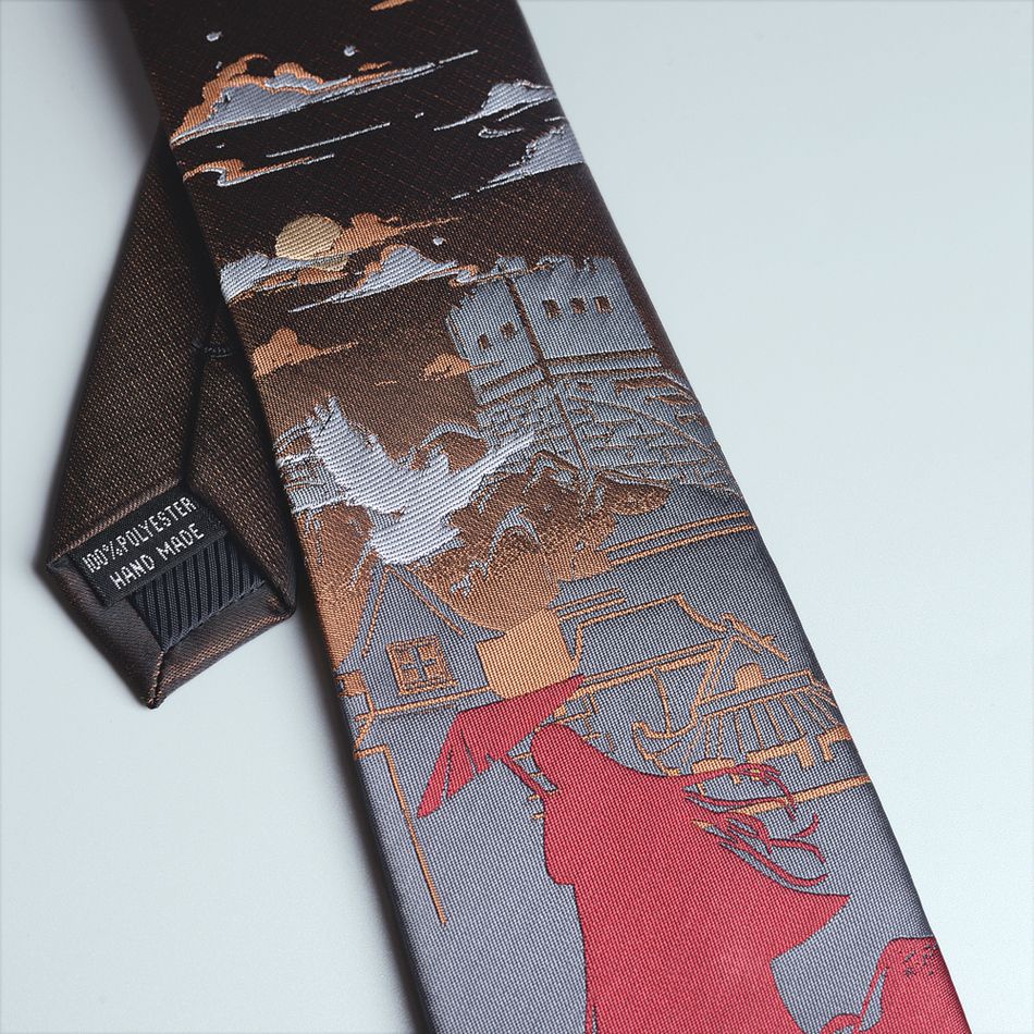 Cà Vạt Đồng Phục Màu Nâu Phong Cách Preppy Cổ Điển Dễ Phối Đồ