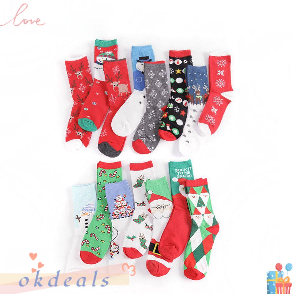 OKDEALS Tất Nữ Hoạ Tiết Giáng Sinh Năm Mới