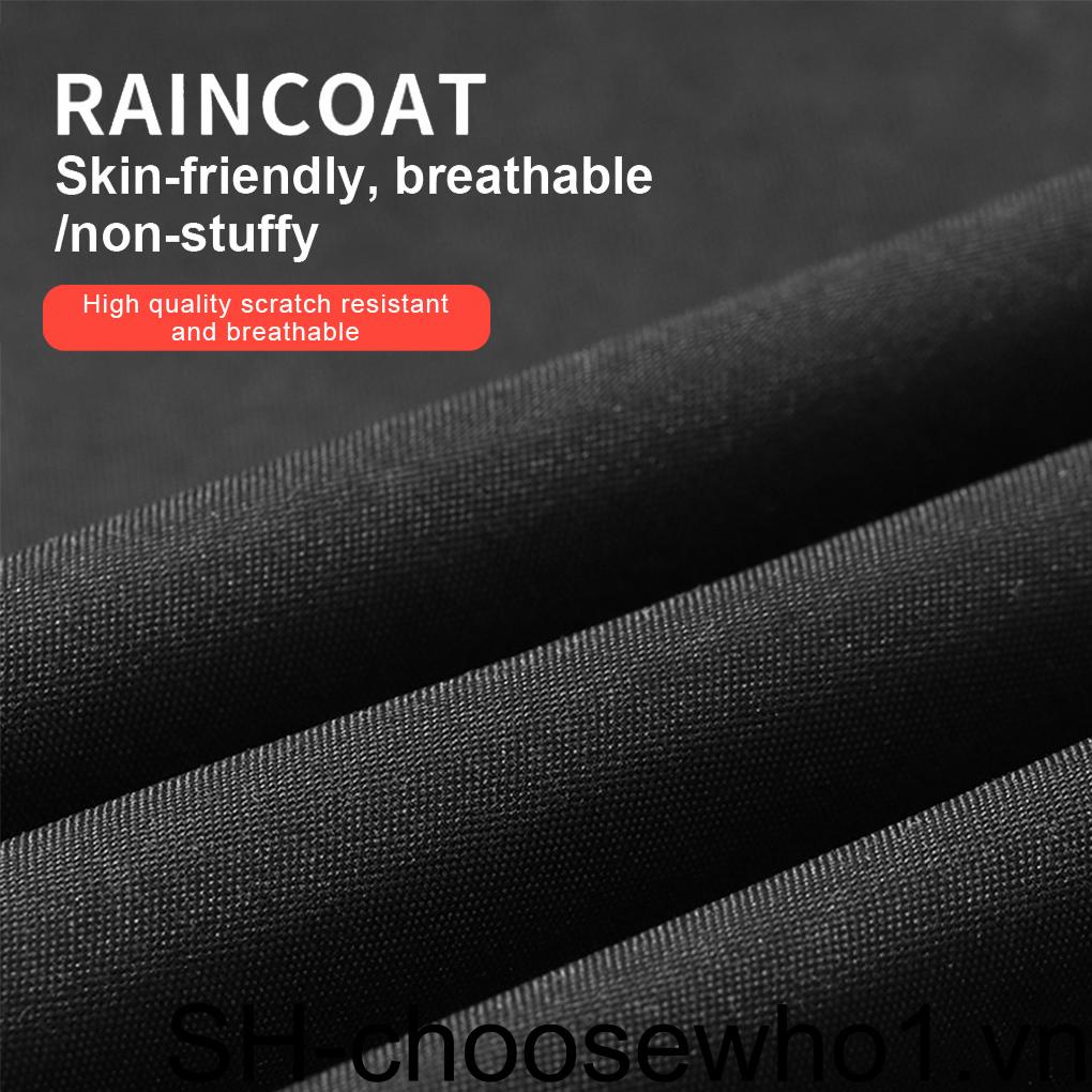 Áo Mưa Có Mũ Trùm Màu Đen Phản Quang Thoáng Khí Chống Thấm Nước Tiện Dụng Mang Theo Du Lịch / Leo Núi