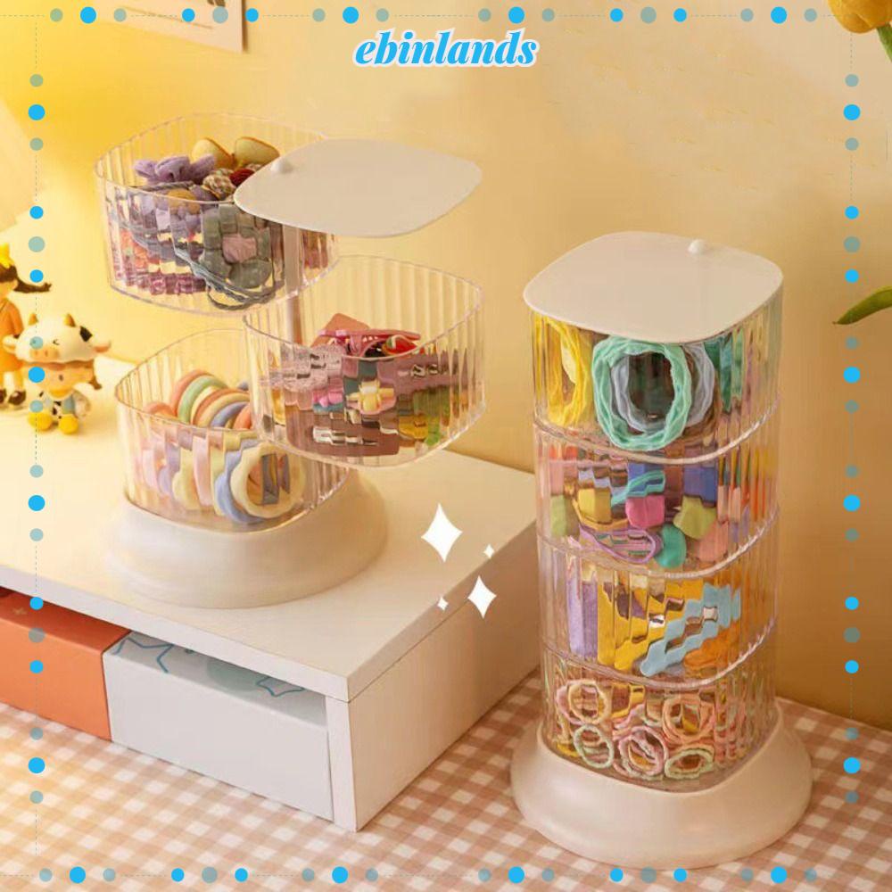 EBINLANDS Hộp Đựng Trang Sức Để Bàn Chống Bụi Có Nắp Đậy Giá Đỡ