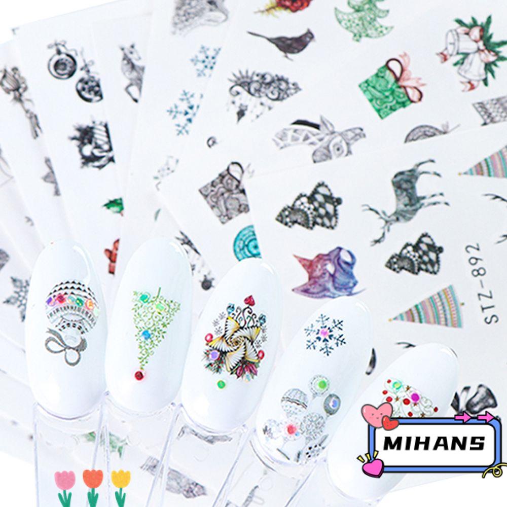 MIH 1 / 12 Sticker Dán Móng Tay Chủ Đề Giáng Sinh