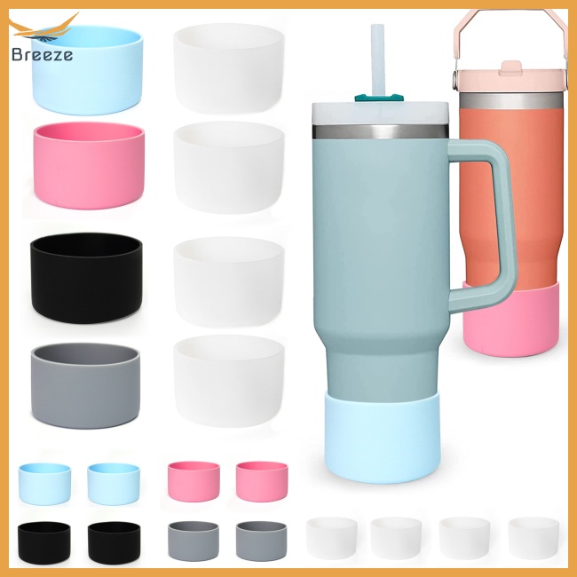 Set 4 Vỏ Bọc Bình Nước Bằng Silicon Chống Trượt Tương Thích Với Quencher Ice Flow 12-24oz