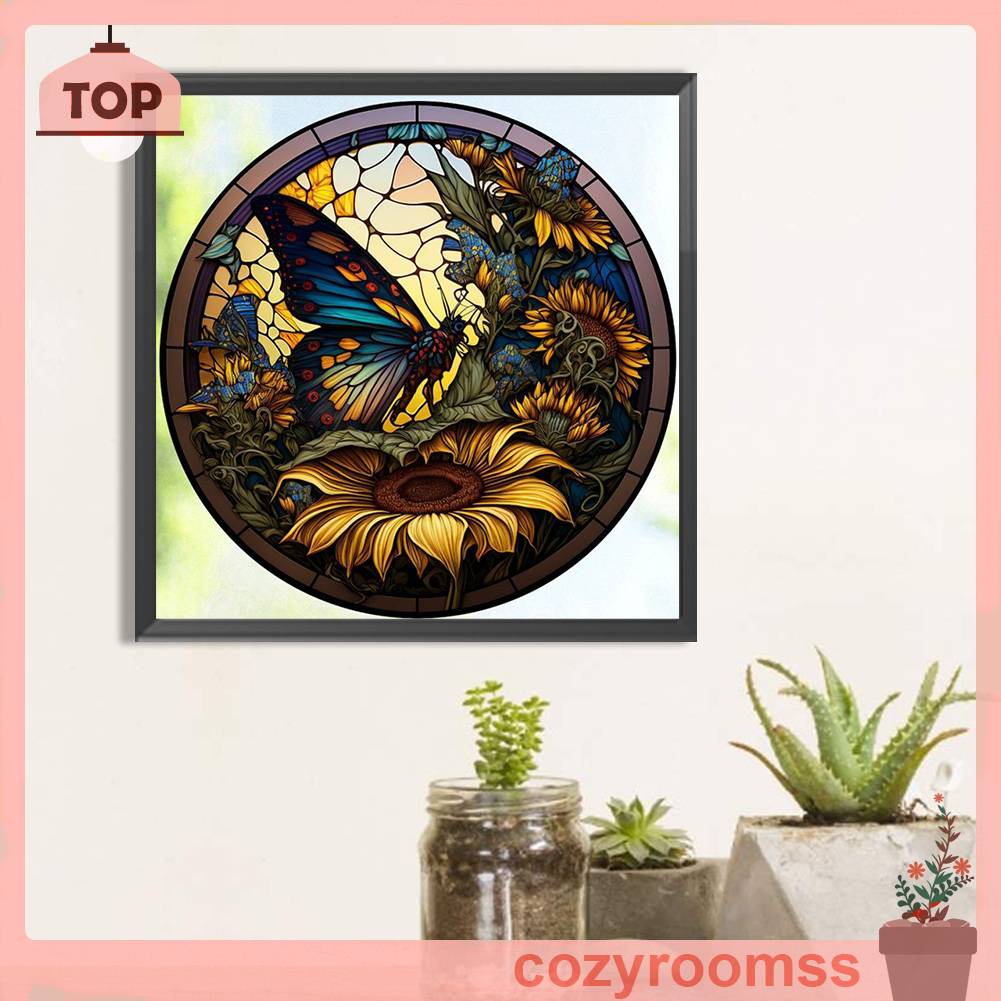 Tranh Đính Đá Kim Cương Toàn Bộ 5D DIY Hình Vẽ Bướm