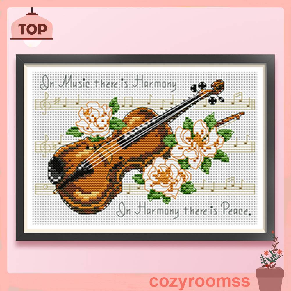 Bộ Tranh Thêu Chữ Thập 11CT Hình Đàn Violin