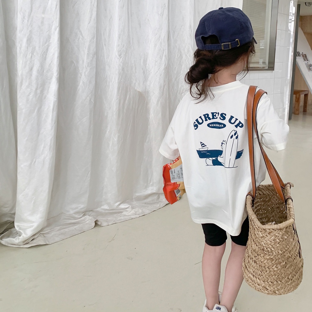 Áo Thun Cotton Mỏng Tay Ngắn Cổ Tròn In Họa Tiết Hoạt Hình Thời Trang Mùa Hè Cho Nữ