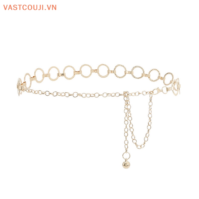 Thắt Lưng Dây Xích Tròn Bằng Kim Loại Màu Vàng Kim Trang Trí Đầm / Đầm Cho Nữ