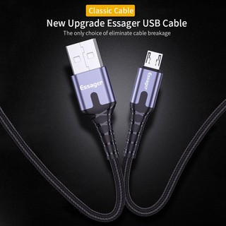 Essager Dây Cáp Sạc Nhanh micro usb android 3a 2m 3m Có Đèn led