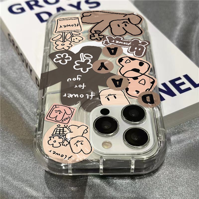 Ốp Điện Thoại Dẻo Trong Suốt Họa Tiết Chú Thỏ &amp; Chữ Tiếng Anh Dễ Thương Cho iPhone14promax 1312 / 11 7 / 8plus xr / sins Cbm