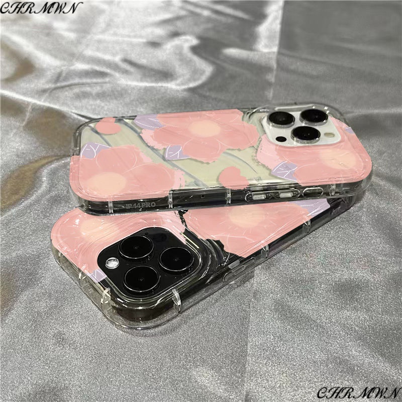 Ốp Điện Thoại Mềm Trong Suốt In Hình Hoa Hồng Dễ Thương Cho Iphone 14Promax 1312 / 11 7 / 8plus xr /ins QVST