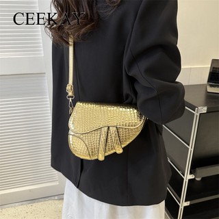 Ceekay túi đeo chéo vintage cổ điển túi yên ngựa 2023 new l91t3cb