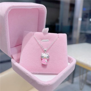 Dây Chuyền Mạ Bạc 925 Mặt hello kitty