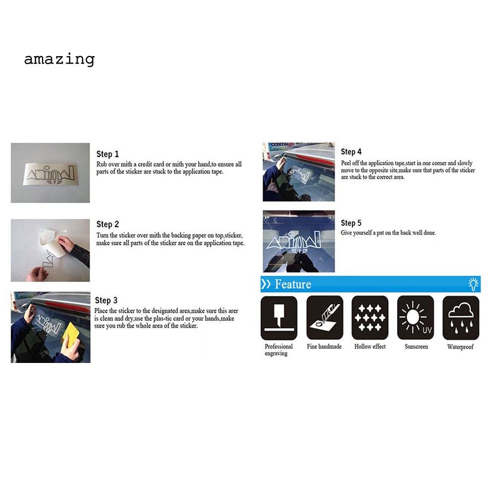 Miếng Dán Phản Quang Họa Tiết Chữ Sáng Tạo Trang Trí Thân Xe Hơi / Xe Tải