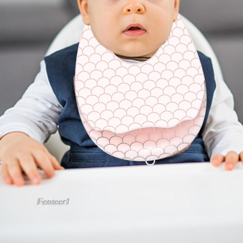 [Fenteer1] Tạp Dề Bằng Silicone Có Thể Điều Chỉnh Trọng Lượng Cho Bé Sơ Sinh