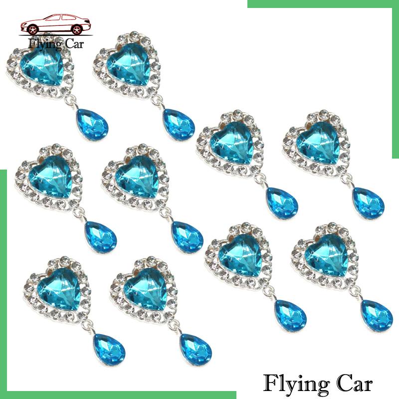 [Lzdjfmy2] Set 10 Nút Mặt Dây Chuyền Thủ Công Hình Nhiệt Kim Cương Cho Túi Xách Đám Cưới